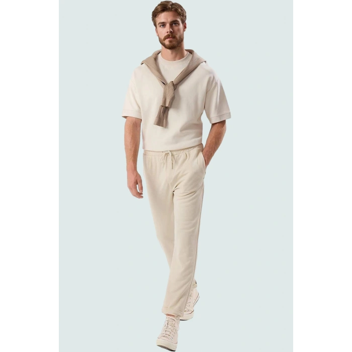 Erkek Regular Fit Boru Paça Pantolon Pamuk Günlük Kombinler İçin Rahat Yaz Aylarının Vazgeçilmezi
