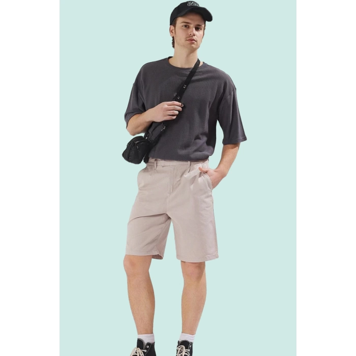 Erkek Regular Fit Gabardin Şort Pamuk Günlük Kullanım İçin Hafta Sonu Yaz Aylarının Vazgeçilmezi