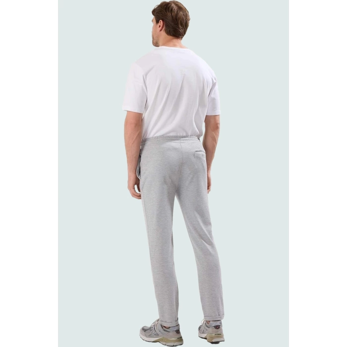 Erkek Regular Fit Rahat Beli Lastikli Duble Paça Pantolon Dokuma Kumaş Günlük Kullanım Hafta Sonu