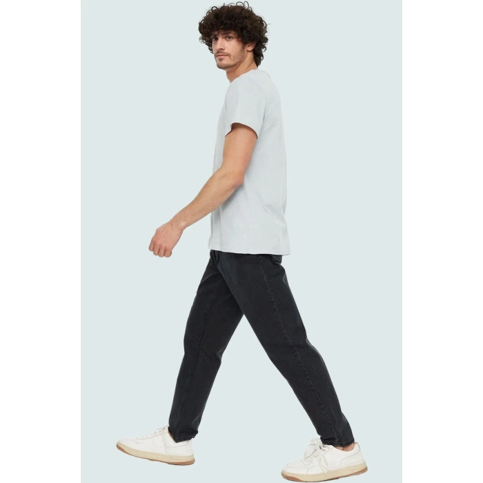 Erkek Relaxed Fit Denim Pantolon Pamuk Klasik Günlük Tarz Hafta Sonu Yaz Aylarının Vazgeçilmezi