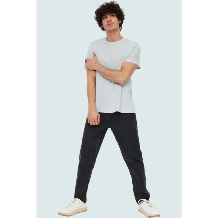 Erkek Relaxed Fit Denim Pantolon Pamuk Klasik Günlük Tarz Hafta Sonu Yaz Aylarının Vazgeçilmezi