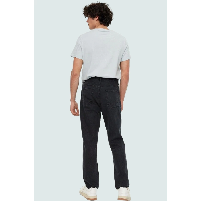 Erkek Relaxed Fit Denim Pantolon Pamuk Klasik Günlük Tarz Hafta Sonu Yaz Aylarının Vazgeçilmezi