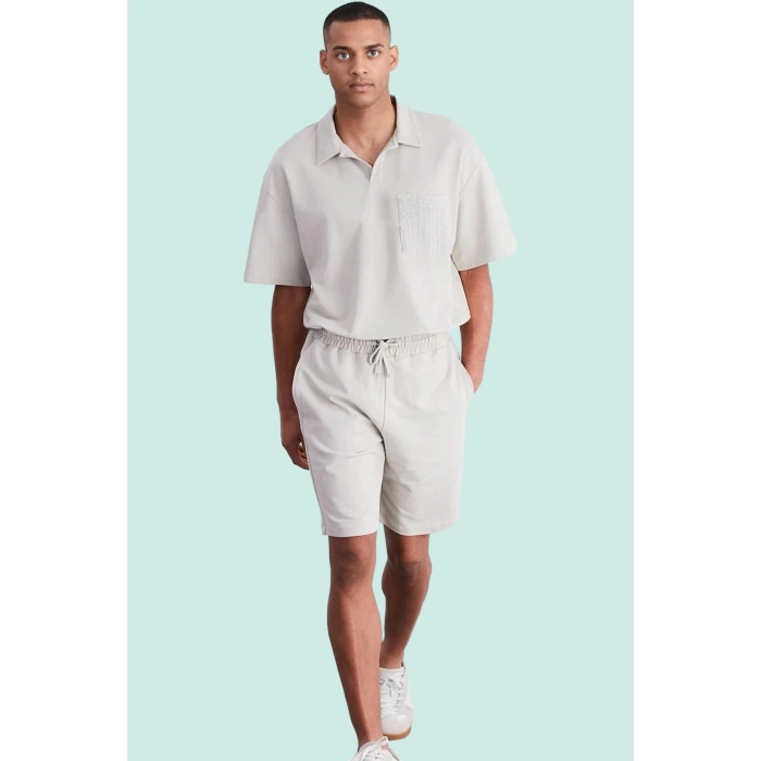 Erkek Slim Fit Kısa Şort Renk Pamuklu Günlük Kullanım Hafta Sonu Yaz Aylarının Vazgeçilmezi