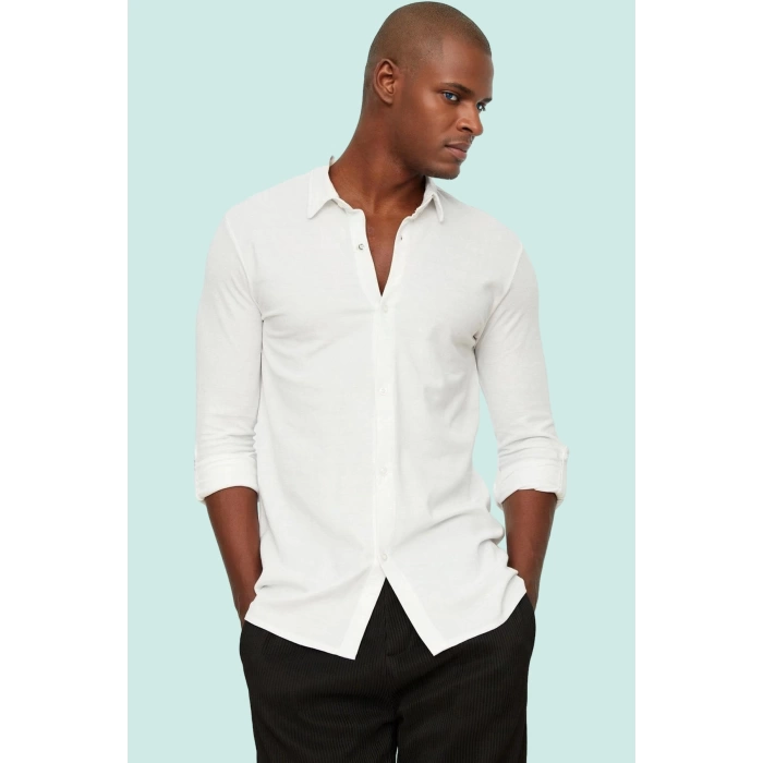 Erkek Slim Fit Örme Pike Gömlek Pamuk Günlük Ve İş Hayatı Hafta Sonu Yaz Aylarının Vazgeçilmezi