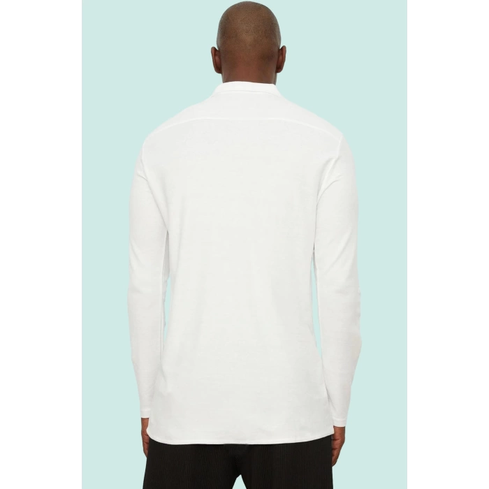 Erkek Slim Fit Örme Pike Gömlek Pamuk Günlük Ve İş Hayatı Hafta Sonu Yaz Aylarının Vazgeçilmezi