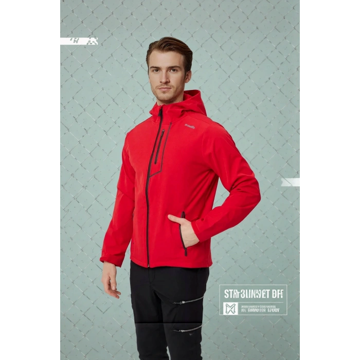 Erkek Softshell Mont Su Gecirmez Campanula Rüzgar Geçirmez Nefes Alabilir Outdoor Günlük Kullanıma