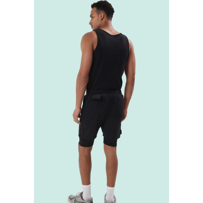Erkek Spor Kısa Şort Renk Normal Bel Straight Siluet Micro Dokuma Hızlı Kuruma Yaz Aylarının