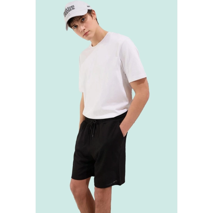 Erkek Spor Şort Casual Tasarım London Etiketli Pike Dokuma Kısa Boy Yaz Aylarının Vazgeçilmezi