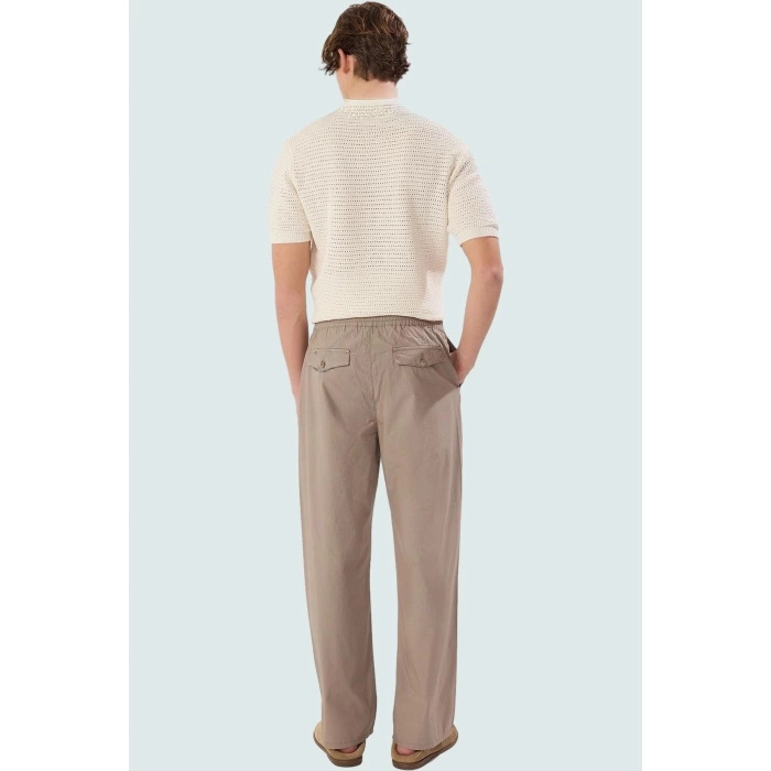Erkek Straight Fit Boru Paça Pantolon Pamuklu Günlük Kullanım İçin Rahat Dayanıklı Malzeme