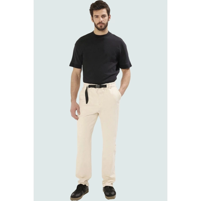 Erkek Uzun Boy Gabardin Pantolon Boru Paça Renk Straight Kalıp Rahat Günlük Stil Hafta Sonu