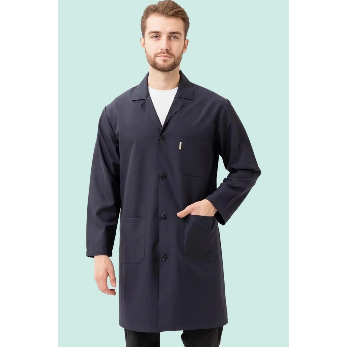 Erkek Uzun Kollu İş Önlüğü 75 Polyester OEKOTEX Vanessa Önlük Yaka Rahat