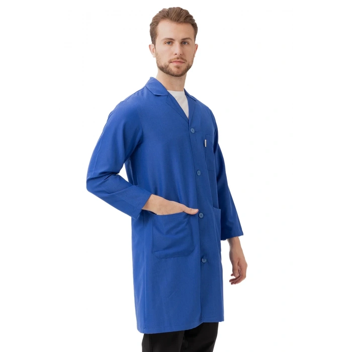 Erkek Uzun Kollu İş Önlüğü 75 Polyester OEKOTEX Vanessa Önlük Yaka Rahat