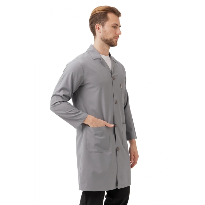 Erkek Uzun Kollu İş Önlüğü 75 Polyester OEKOTEX Vanessa Önlük Yaka Rahat