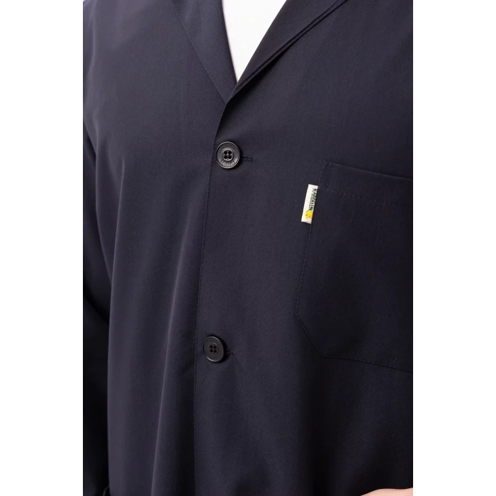 Erkek Uzun Kollu İş Önlüğü 75 Polyester OEKOTEX Vanessa Önlük Yaka Rahat