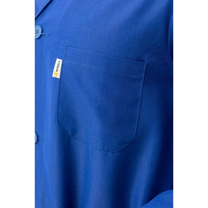 Erkek Uzun Kollu İş Önlüğü 75 Polyester OEKOTEX Vanessa Önlük Yaka Rahat