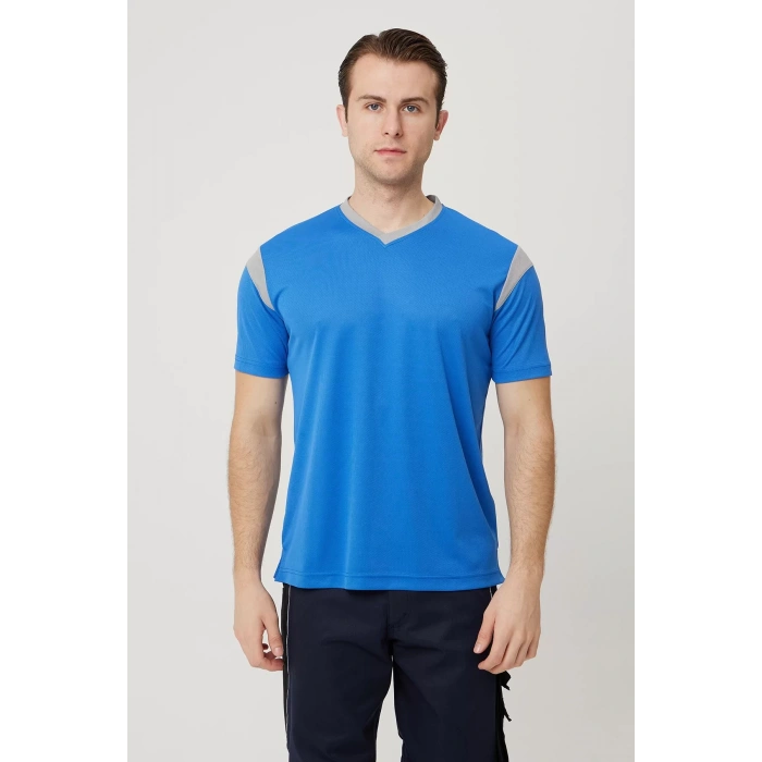 Erkek V Yaka Nefes Alan TShirt Allium Tişört Alabilir Esnek Şık İş Günlük İçin