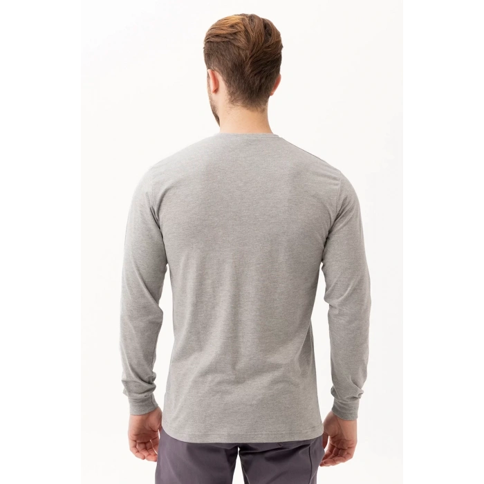 Erkek V Yaka Uzun Kollu Tişört 50 Pamuk Gaura shirt Pamuklu Nefes Alabilir Rahat Kesim Günlük
