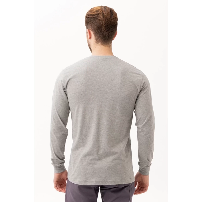 Erkek V Yaka Uzun Kollu Tişört 50 Pamuk Gaura shirt Pamuklu Nefes Alabilir Rahat Kesim Günlük