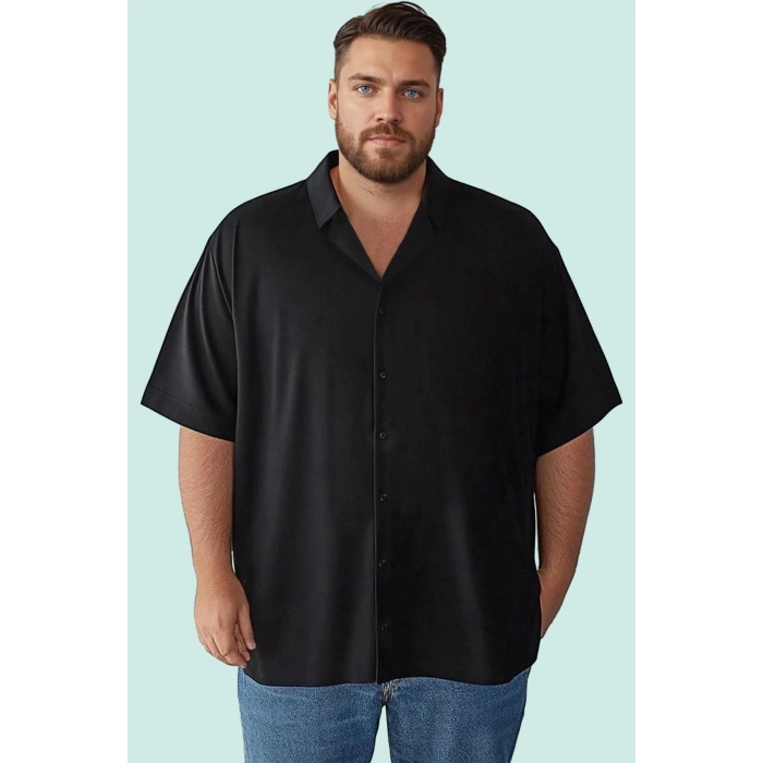 Erkek Viskoz Yazlık Gömlek Apaş Yaka Kısa Kollu Regular Fit Günlük Stil Yaz Aylarının Vazgeçilmezi