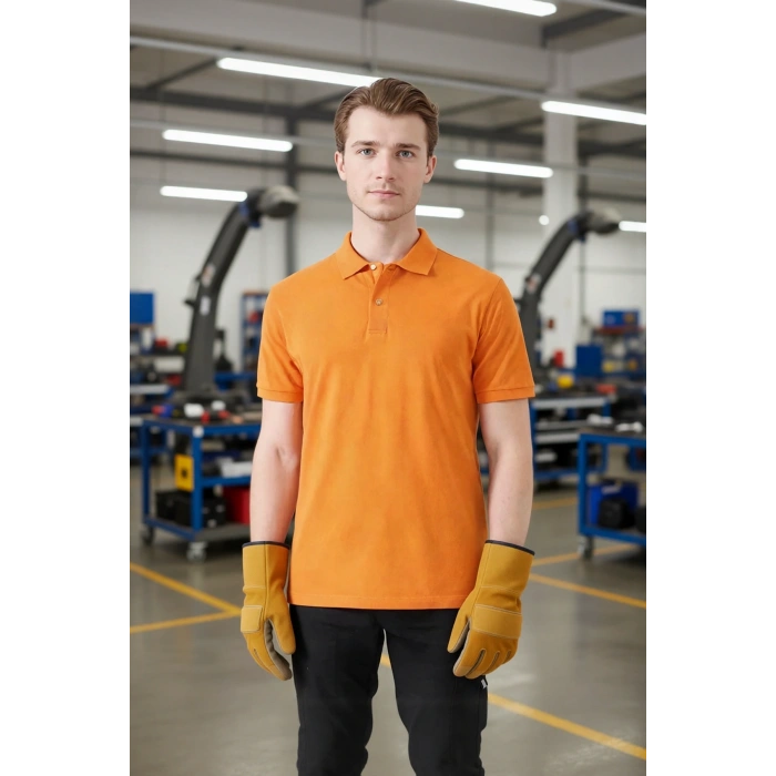 Erkek Yazlık Polo Tişört Açık 100 Pamuk Galanthus shırt