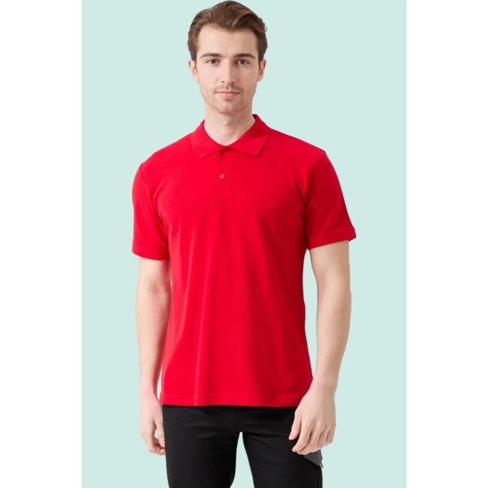 Erkek Yazlık Polo Tişört Açık 100 Pamuk Galanthus shırt