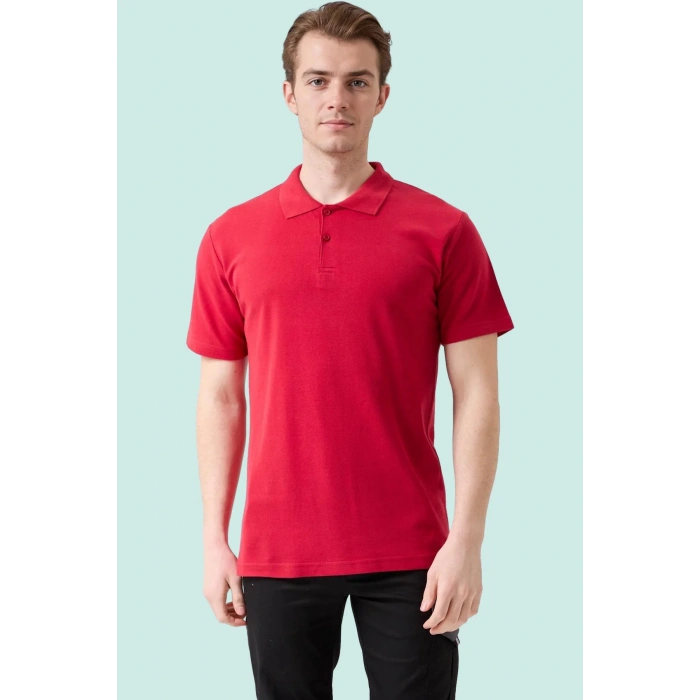 Erkek Yazlık Polo Tişört Açık 100 Pamuk Galanthus shırt