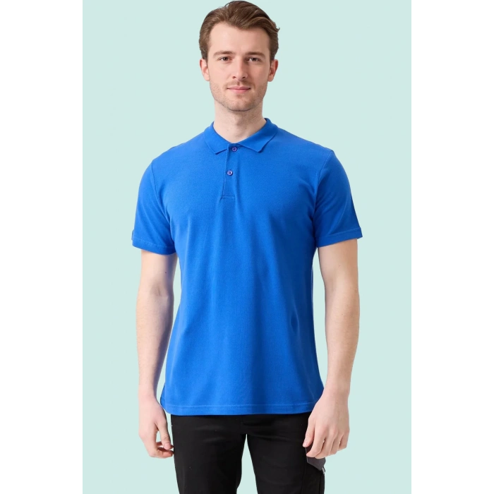 Erkek Yazlık Polo Tişört Açık 100 Pamuk Galanthus shırt