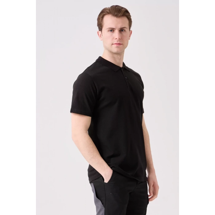 Erkek Yazlık Polo Tişört Açık 100 Pamuk Galanthus shırt