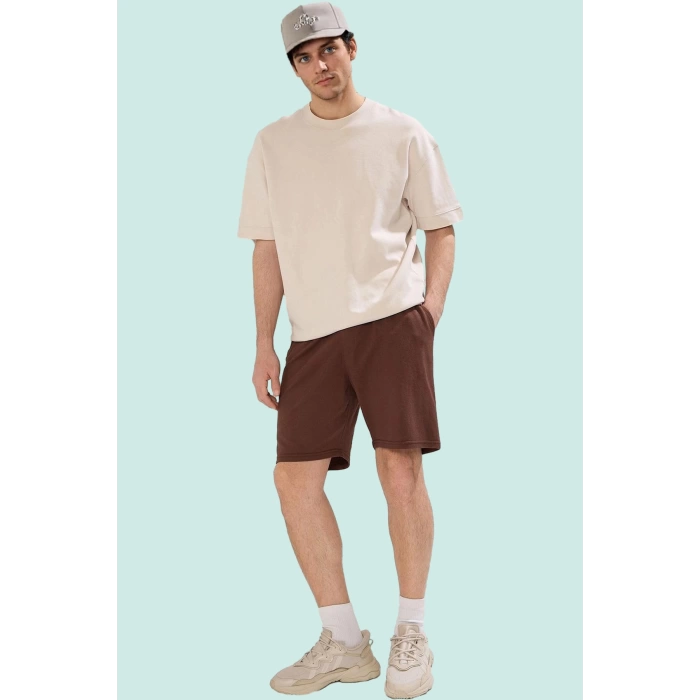 Erkek Yazlık Şort Lastikli Bel Casual Stil Boru Paça Günlük Kullanım Yaz Aylarının Vazgeçilmezi