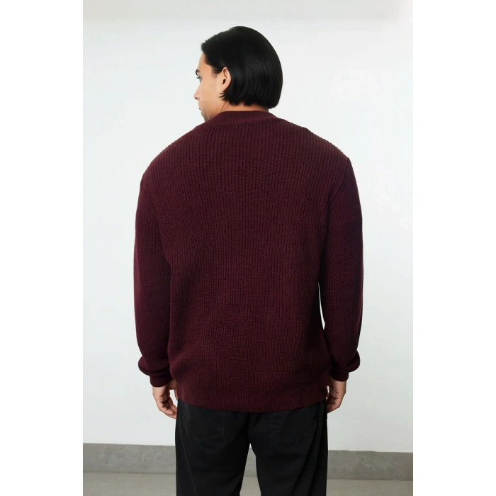 Erkeklerin Soğuk Havalar İçin İdeal Regular Kalıp Akrilik Düz Triko Fermuarlı Kazak Kaliteli