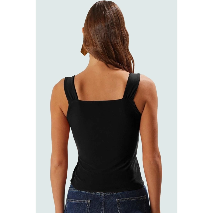 Esnek Örme Crop Bluz V Yaka Fitted Yaz Mevsimi İçin Yüksek Kalite Konforlu Kesim