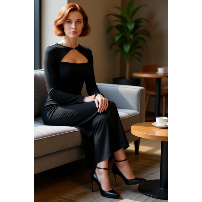 Fashion Forward Kadın Bodycon Maxi Elbise Uzun Kollu Bisiklet Yaka Şık Özel Gün Tasarımı Kaliteli