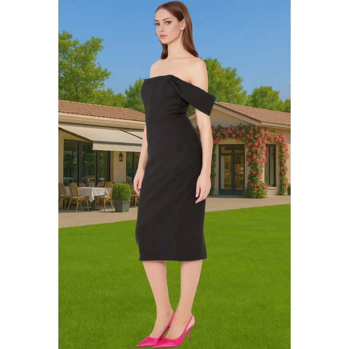 Feminen Leopar Desenli Bodycon Abiye Elbise Polyester Midi Boy Yazlık Günlük Kullanım İçin