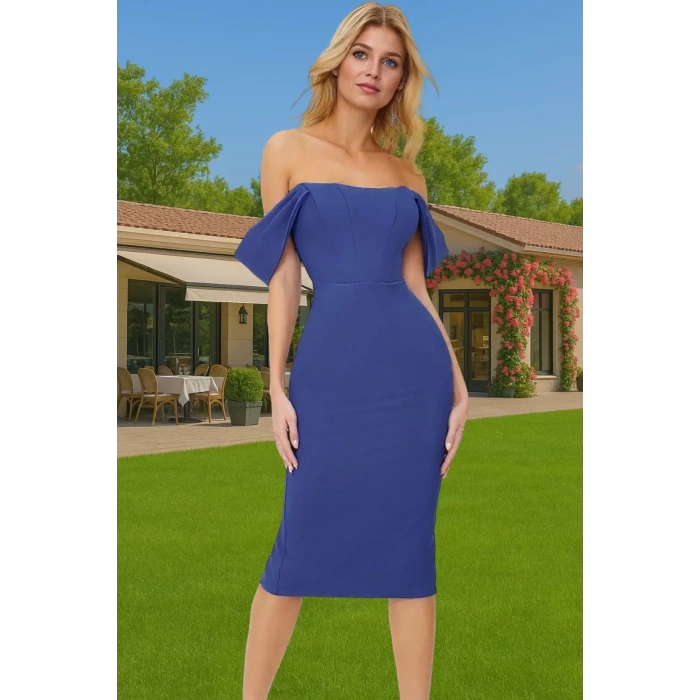 Feminen Leopar Desenli Bodycon Abiye Elbise Polyester Midi Boy Yazlık Günlük Kullanım İçin