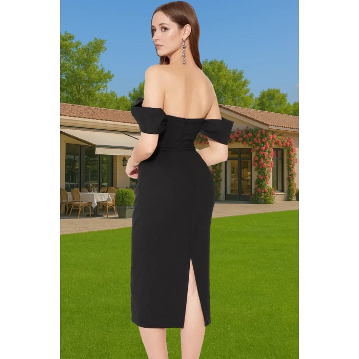 Feminen Leopar Desenli Bodycon Abiye Elbise Polyester Midi Boy Yazlık Günlük Kullanım İçin