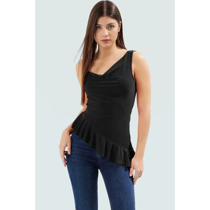 Fitted Kalıp Sandy Dokuma Bluz Rahatlık ve Şıklık Bir Arada Modern Stil