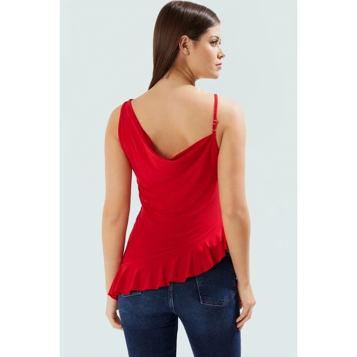 Fitted Kalıp Sandy Dokuma Bluz Rahatlık ve Şıklık Bir Arada Modern Stil