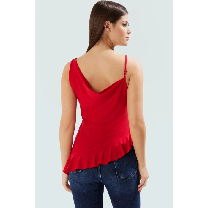 Fitted Kalıp Sandy Dokuma Bluz Rahatlık ve Şıklık Bir Arada Modern Stil
