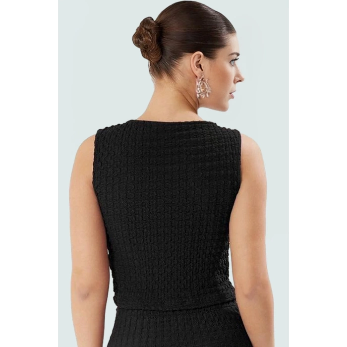 Fitted Örme Bluz Etek Takım Nefes Alan Polyester Kumaş Özenle Seçilmiş Uzun Ömürlü