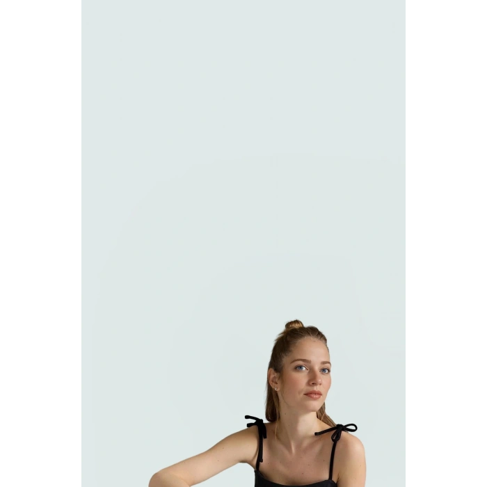 Fitted Peplum Bluz Askılı Örme Günlük Şıklık Yüksek Kalite Mükemmel Uyum