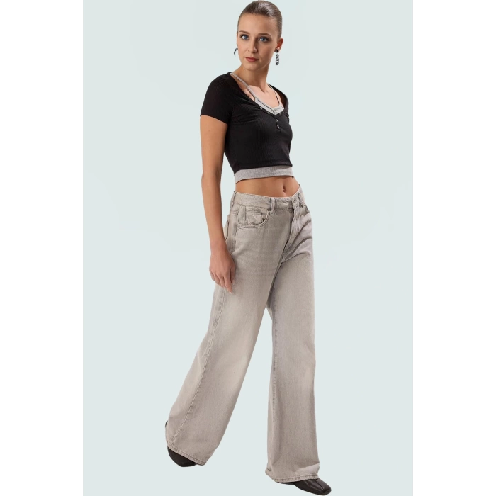 Fitted Vücudu Saran Kısa Bluz Kaşkorse Örme Polyester Yazlık Seçkin Malzeme Yüksek Kalite