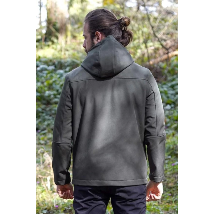 PayBuy FY 350 Flam2 Softshell Mont Su ve Rüzgar Geçirmez Outdoor Günlük Erkek Kapüşonlu Mont