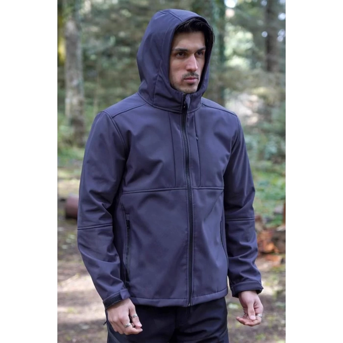 PayBuy FY 350 Flam2 Softshell Mont Su ve Rüzgar Geçirmez Outdoor Günlük Erkek Kapüşonlu Mont