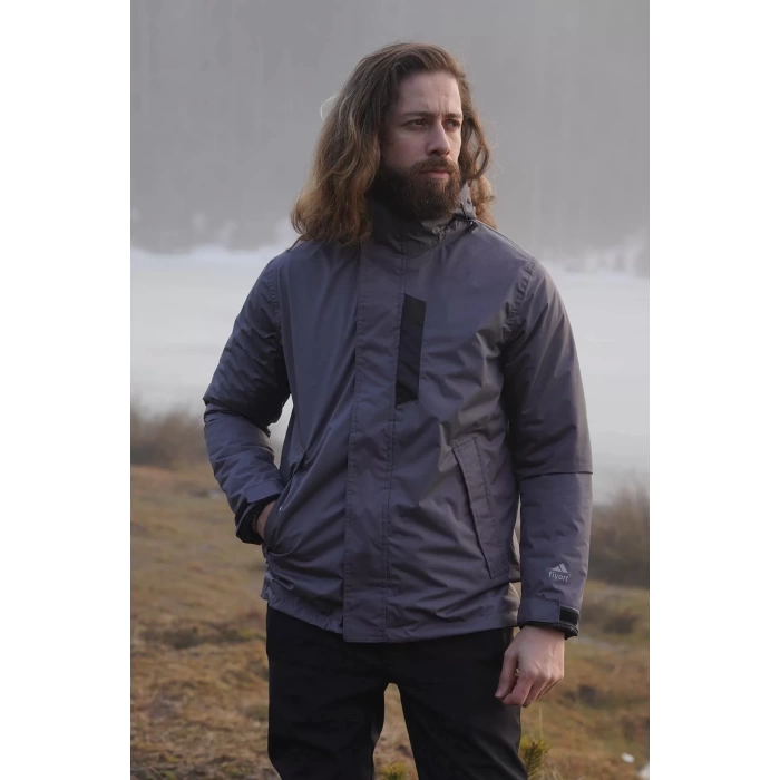 PayBuy FY 76 Floyen Polarlı Su Geçirmez Outdoor Yağmurluk Mont – Erkek Kapüşonlu Ceket