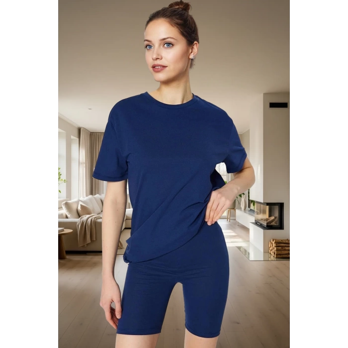 Galaksi Desenli Örme Pijama Takımı %100 Pamuk Konforu Konforlu Kesim Rahat Kullanım Modern Stil