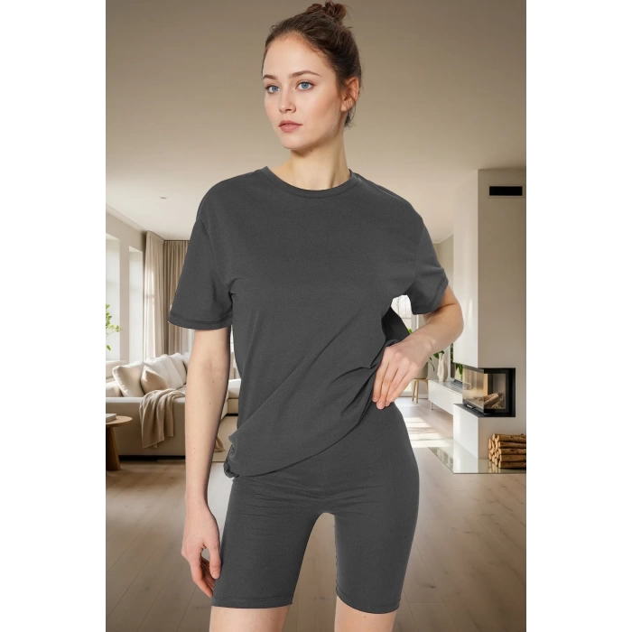 Galaksi Desenli Örme Pijama Takımı %100 Pamuk Konforu Konforlu Kesim Rahat Kullanım Modern Stil