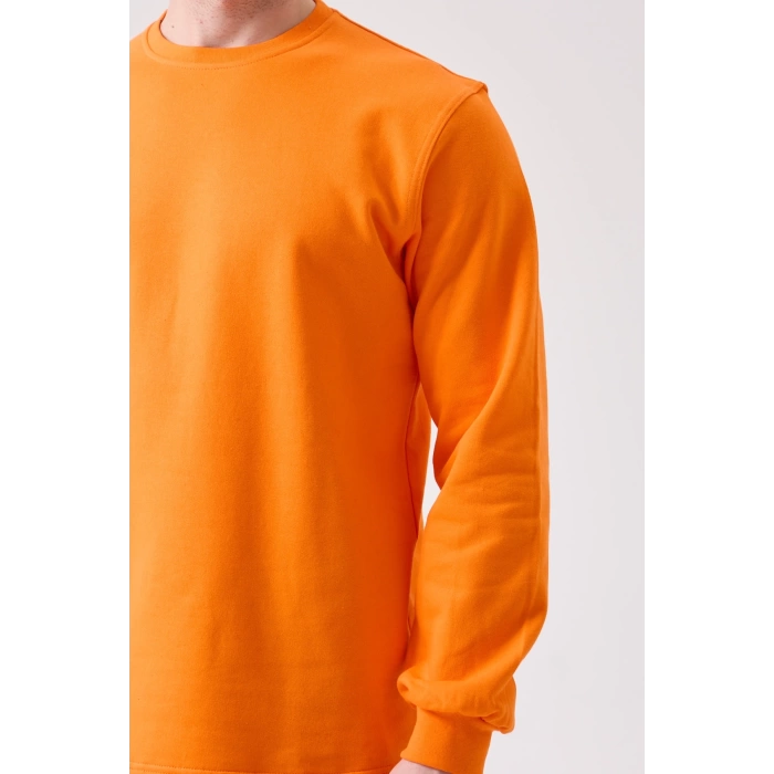 Pamuklu Sweatshirt Kışlık Erkek Süveter Galanthus Basic Rahat Kesim Günlük İş Kullanımı İçin