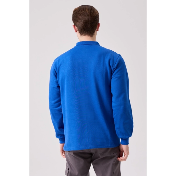 Galanthus Polo Sweat Erkek Uzun Kollu Pamuklu Sweatshirt İş Ve Günlük Kullanım İçin