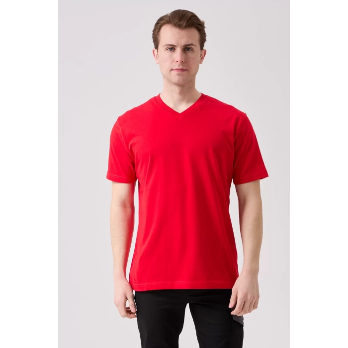Galanthus V Yaka T-Shirt - Nefes Alabilir, Rahat ve Şık Tasarım