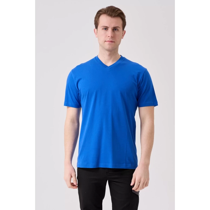 Galanthus V Yaka T-Shirt - Nefes Alabilir, Rahat ve Şık Tasarım